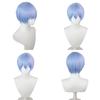 Authentic Eva Ayanami Rei Cosplay Wig With High Temperature Wire Light Blue