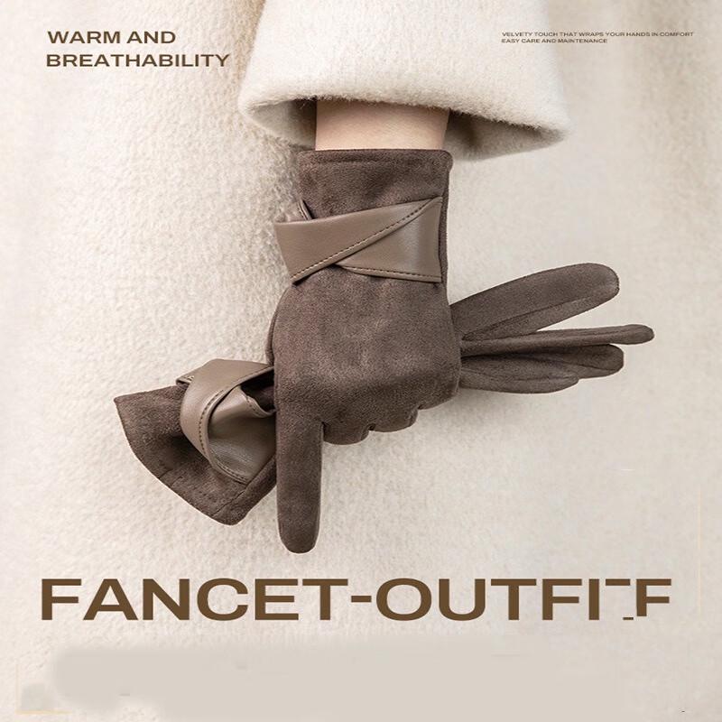 

Women s Suede Winter Touchscreen Gloves