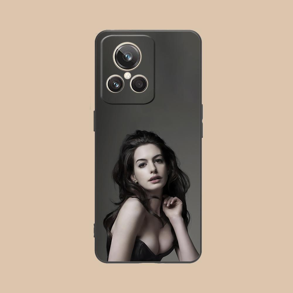 Anne Hathaway Handyhülle für Realme 15 14 13 12 11 10 9 Pro Plus T i Lite 5G Bunter Druck Cover Handys Hübsch