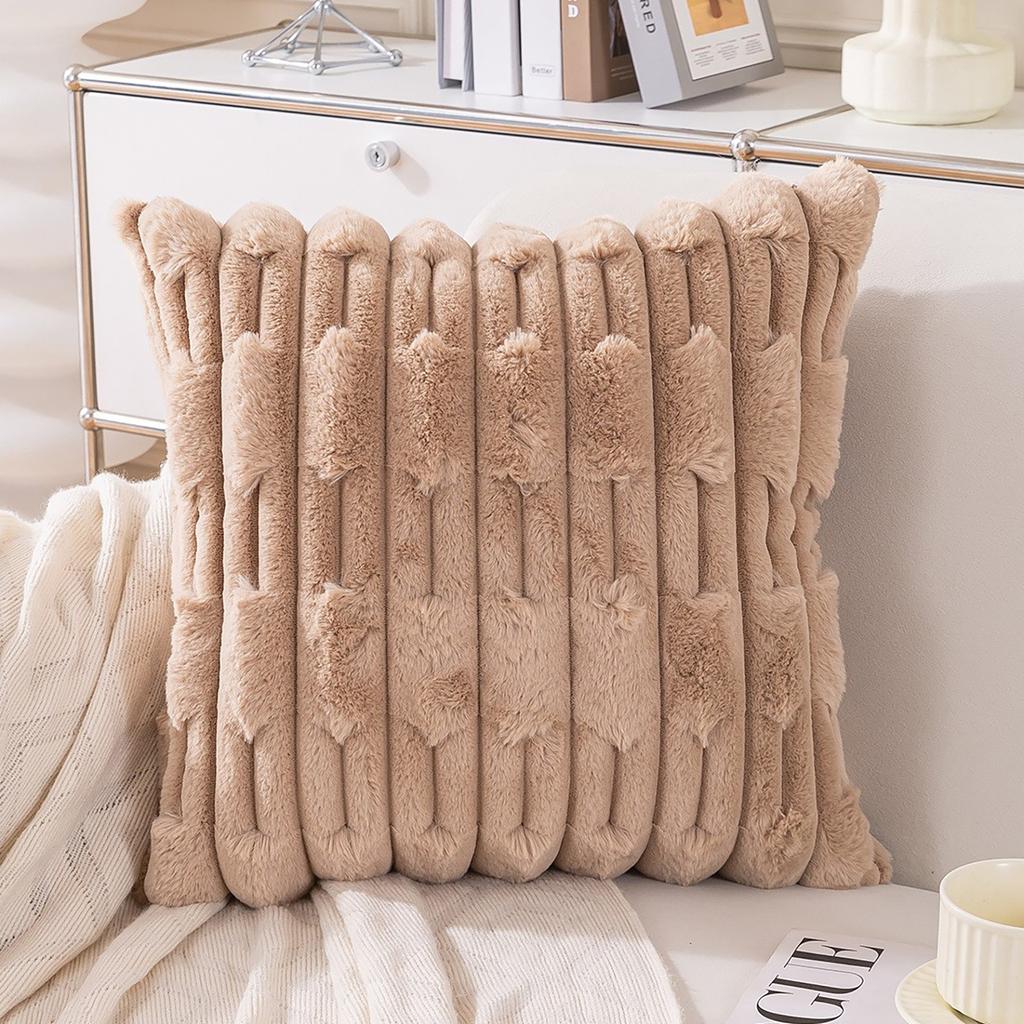 Plush Pillow Cover Double-sided Three-dimensional Pillow Cover Living Room Sofa Decorative Pillow Cover Soft Lumbar Pillow,45*45cm,