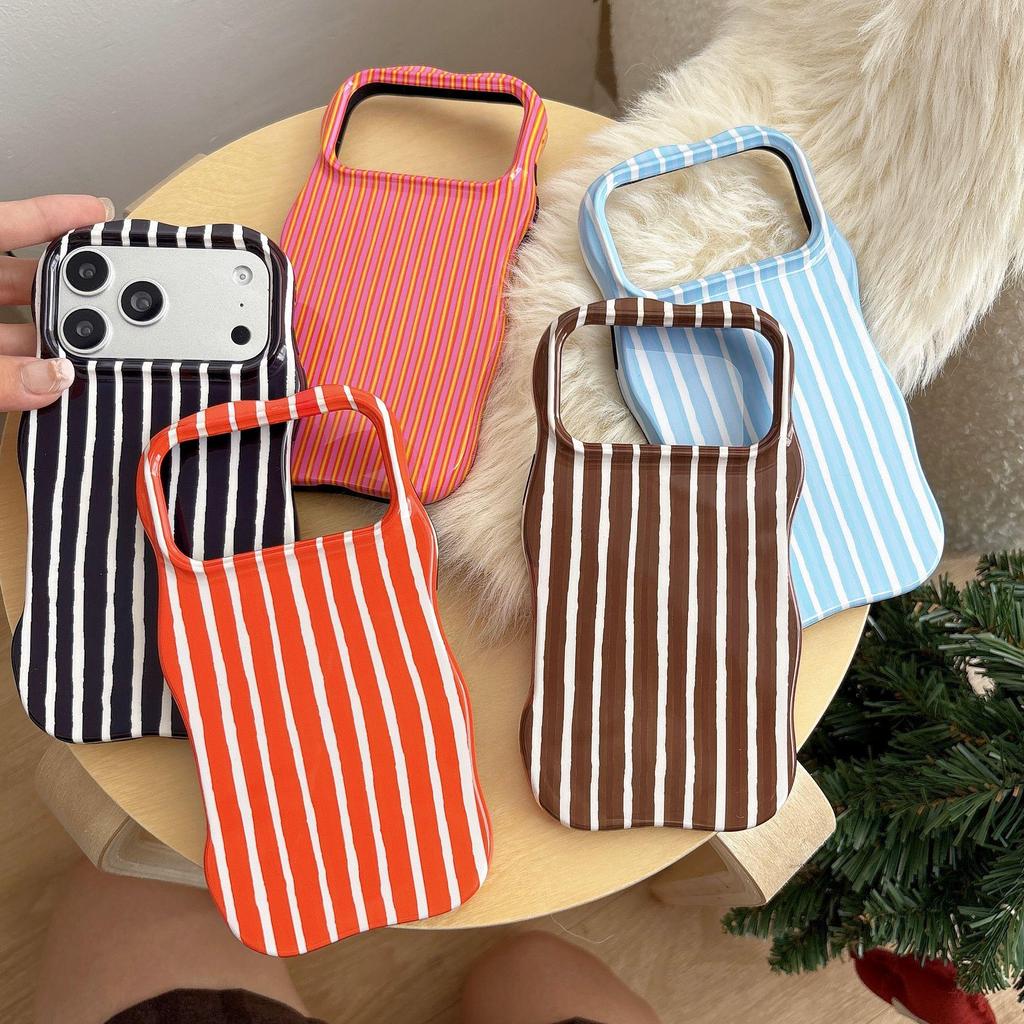 Literary Stripe Case for iPhone 16 Pro Max & Apple 17 with Two-in-One Film