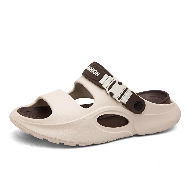 2025 new summer sports and leisure beach shoes, cool slippers, two thick-soled lightweight sandals for driving, live broadcast 2025