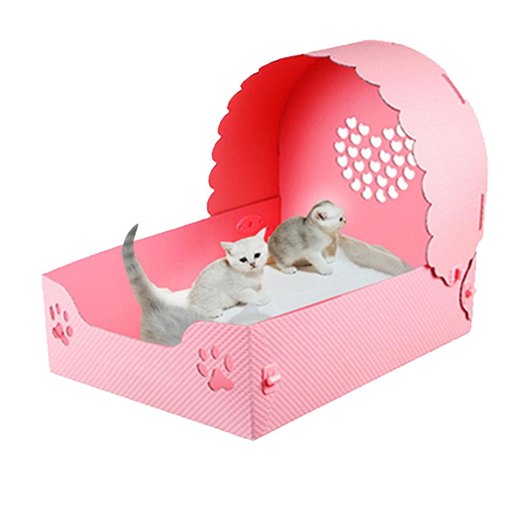 Princess Pet Bed Cute Scratch Resistant Washable Cat Delivery Bed Pet Sleeping Bed for Home Pink