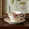 Ceramic Coffee Cup And Saucer Set Mug 180ml Portable Holiday Gift