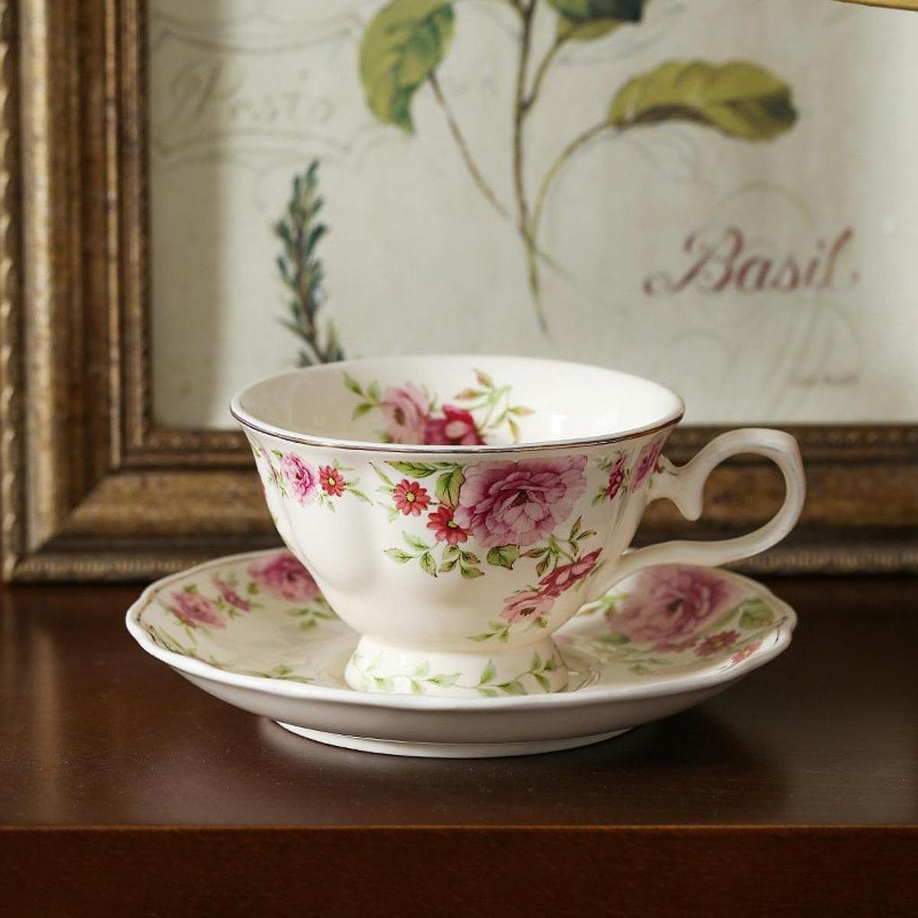 Ceramic Coffee Cup And Saucer Set Mug 180ml Portable Holiday Gift