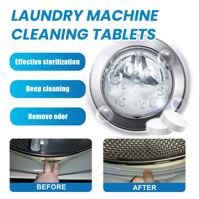 Washing Machine Cleaner 20 Tablets Powerful Deodorizing Foaming Formula Suitable for Drum and Clothes Fresh Appliance Maintenance