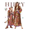 Kids Hippie Costume 1960s Retro Disco Outfit Country Singer Stage Performance Flower Power Groovy Vintage Themed Look