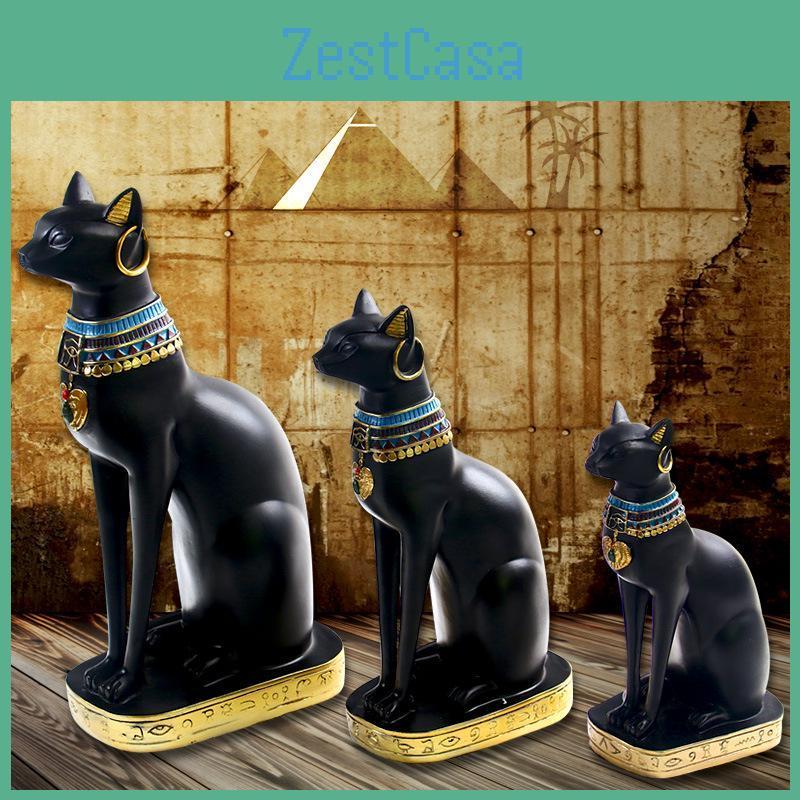 Katze Ägyptische Ornamente Harz Gott Exotisch Stilvoll Wohnkultur Geschenk