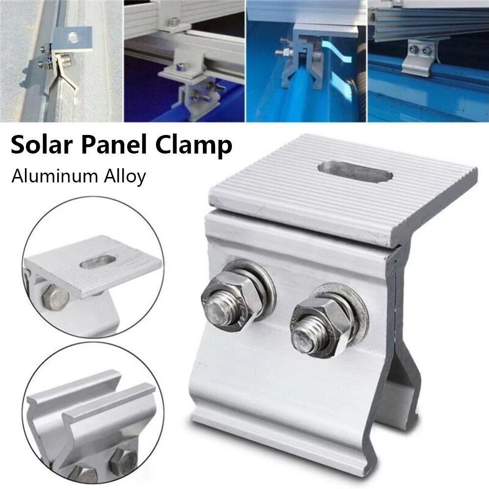1Pcs Aluminum Alloy Standing Seam Clamp Photovoltaic Fixing Clip for Metal Roof House RV Boat