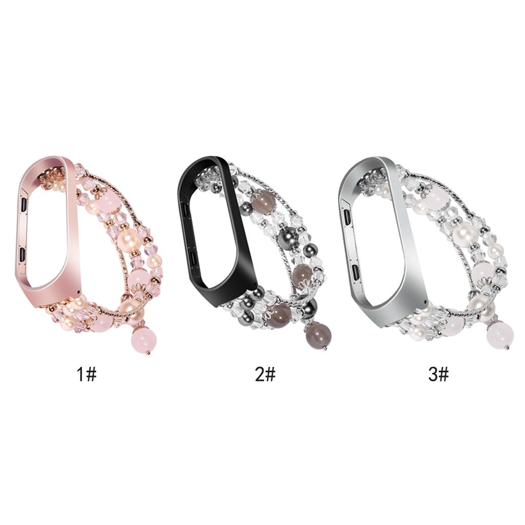 Pro Xiaomi Mi Band 7 Strap Mi Band 6 / 5 / 4 / 3 Strap Perlové šperky Náhradní náramek