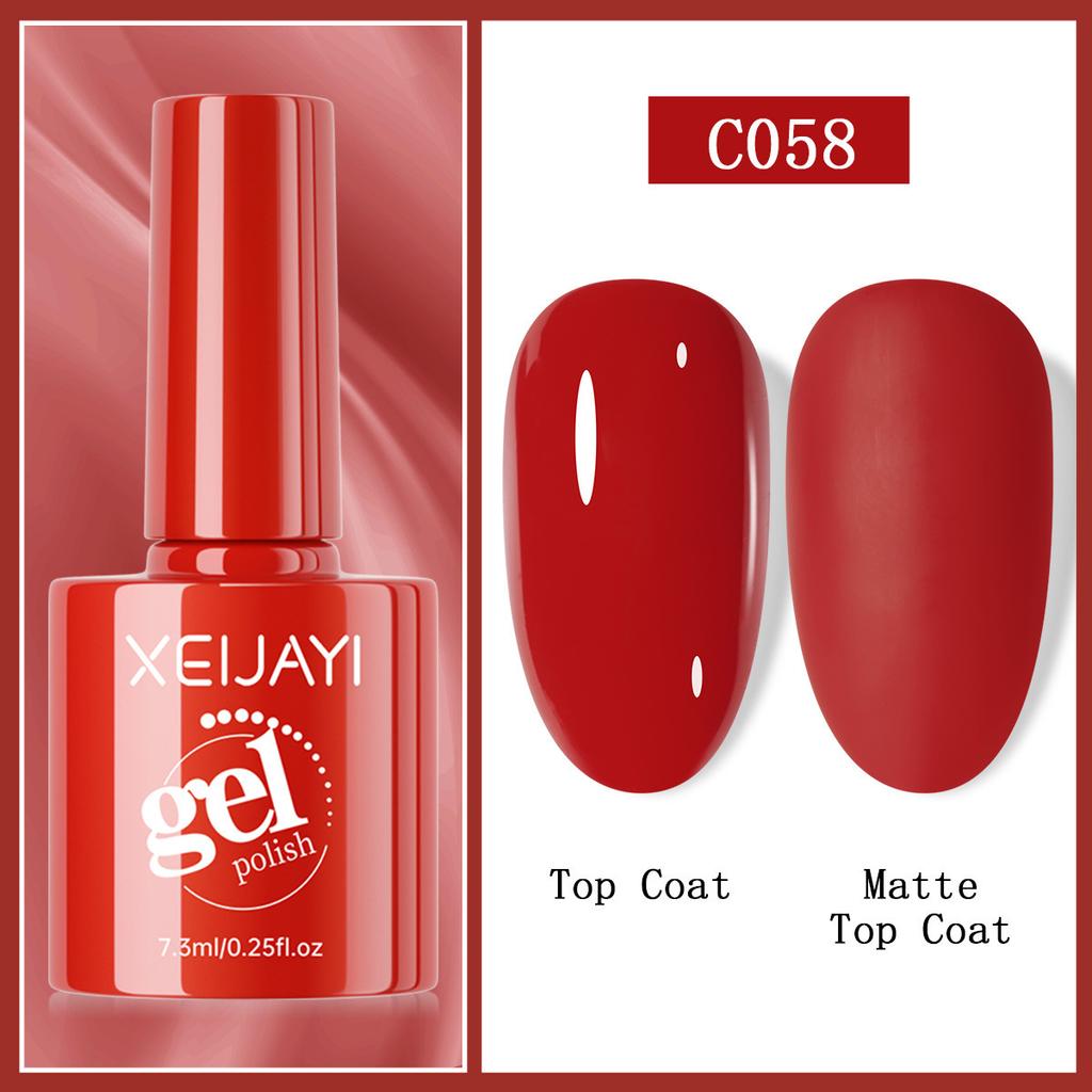 Popular Color Cherry Red True Red Solid Color Series Whitening Long-lasting Nail Polish Glue Phototherapy
