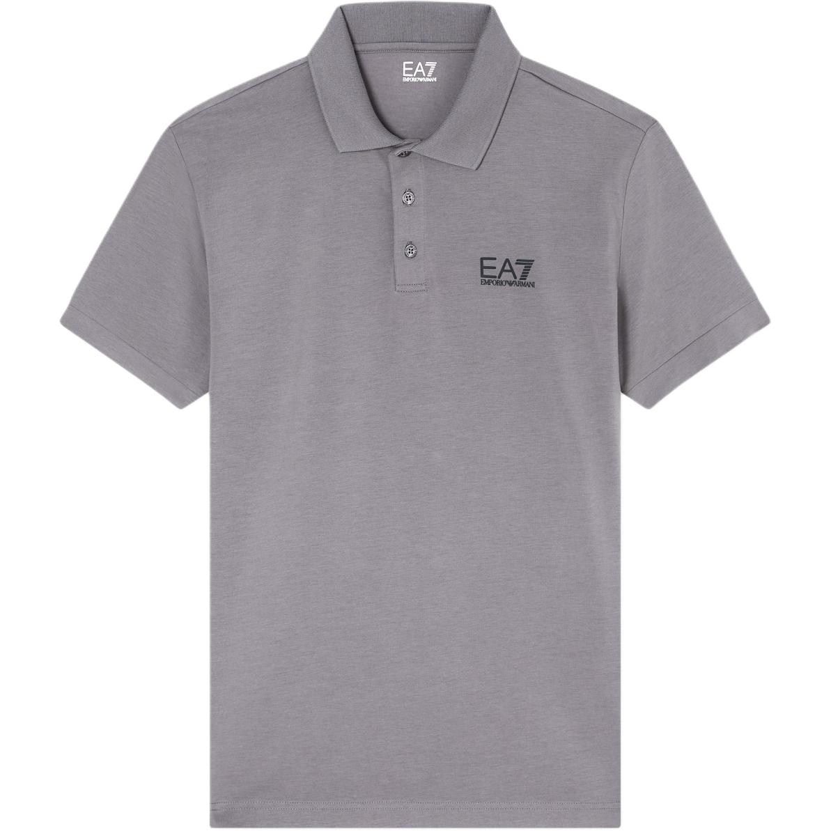 Emporio Armani EA7 Core Identity Series Logo Printed Button Short Sleeve Polo Shirt Men tops 8NPF14-PJVQZ-U8086 S