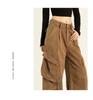 Women's American Retro Denim Overalls - Autumn 2024 Loose Slimming Wide-Leg Floor-Length Pants