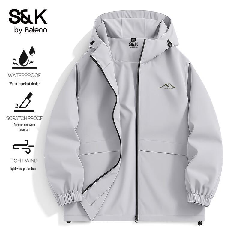

Baleno Men s S&K Series Outdoor Hooded Waterproof Jacket 2XL