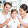 3Pcs Natural Stone Donut Peace Buckle Pendant Necklace 20×20mm 5mm Side Hole Adjustable 30-32cm Brown Wax Cord Healing Crystal Unisex Jewelry Gift