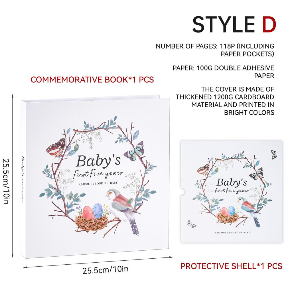 Baby Pregnancy Memory Book DIY Family Kids Record Growth Photo Album First Year Scrapbook Album Baby Memory Book For New Parents