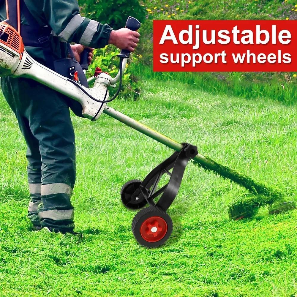 Universal Lawn Mower Wheel Set Adjustable Durable Mower Auxiliary Wheels Easy To Install Stablize Mower Wheel Attachment