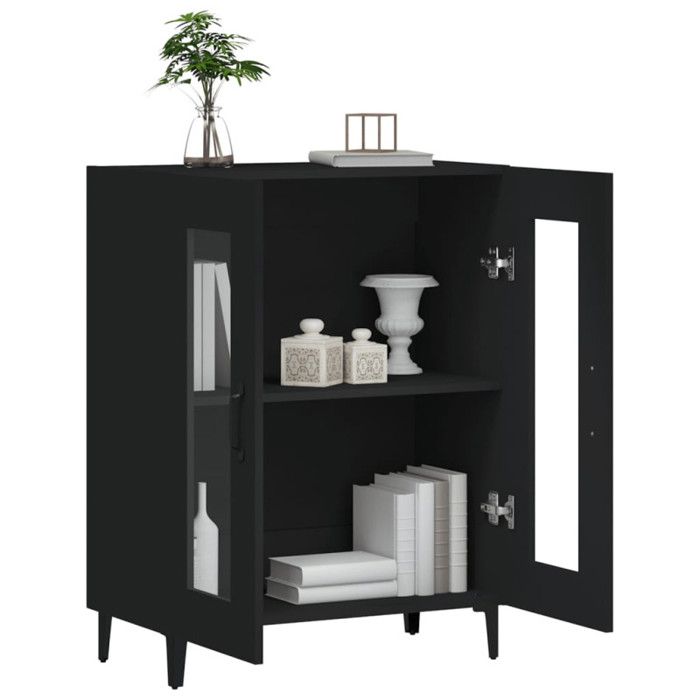 VidaXL Buffet noir 69,5x34x90 cm bois d'ingénierie 833048