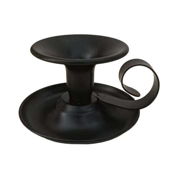 

1/2 шт. Винтажный железный подсвечник для конических свечей, металлический подсвечник с ручкой, для дома, гостиной, Рождества 1pc чёрный