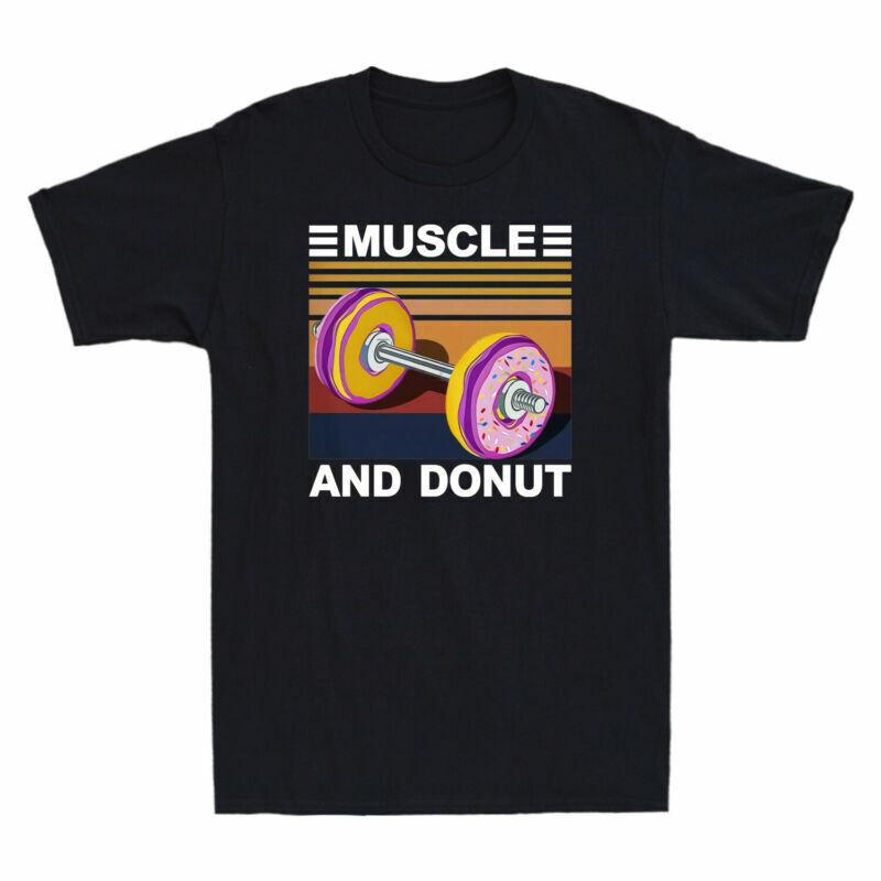 And Muscle Graphic TShirt Cotton Unisexs Funny Vintage Short Donut Sleeve Gift S