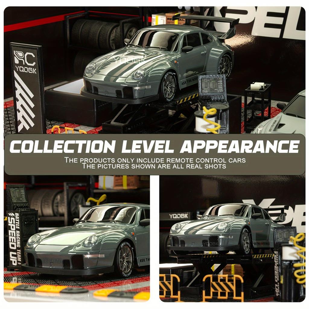 Remote Control , 1:24 Scale RC Drift , 2.4Ghz 4WD RC Toy with Lights, Tires, and Barricade Tool, Perfect Gift for Boys and Girls