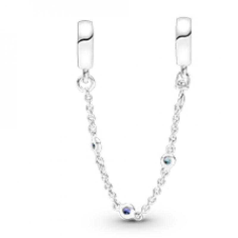 Pandora Triple Blue Stone Safety Chain 791688c01