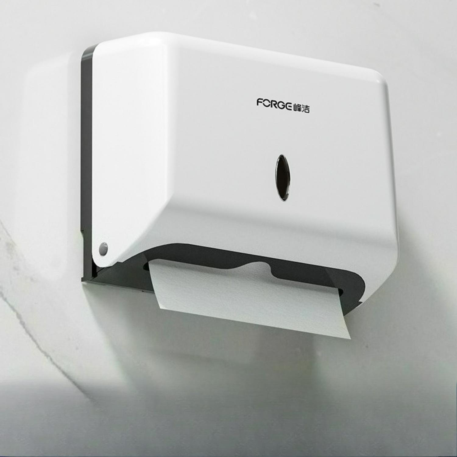 Paper Towel Dispenser Wall Mounted Hand Paper Dispenser Holds 200 Paper,C-Fold Hand Towel Dispenser Toilet Tissue Dispenser for Bathroom Kitchen Hotel белый