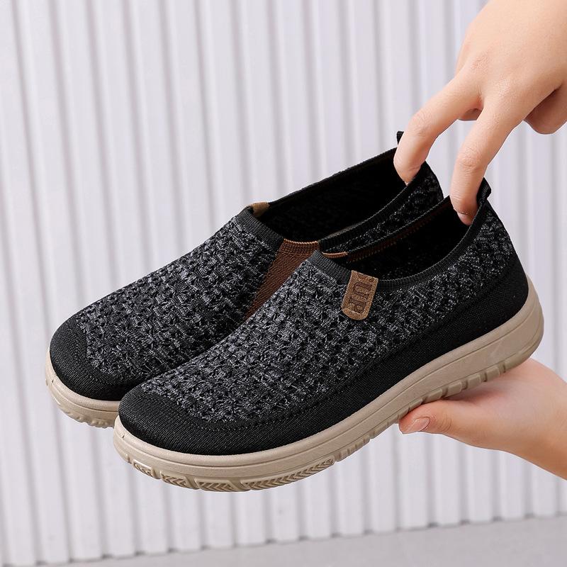 Frühlings- und Sommerschuhe Damen einfarbige Freizeitschuhe Slipper Damenschuhe weiche Sohlen keine müden Füße flache Schuhe Damen Stoffschuhe