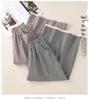 Women's Retro Lace Patchwork Plaid Wide-Leg Pants - Black & White, Casual, Nine-Tenths, Spring/Summer Fashion.