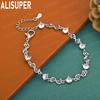 925 Sterling Silver Niche AAA White Zircon Bracelet - Exquisite Gift Jewelry