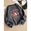 Autumn Women's Hoodie Cute Strawberry And Rabbit Printing Sweatshirt Warm Fleece Comfortable Pullover Fashion Female Clothes