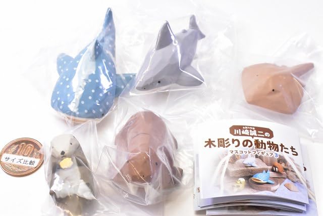 Wood Carving Artist Seiji Wood Carving Animals Mascot Figure 3 5 Types Set Not Include Gacha Gacha Capsule Toy Kawasaki's [Normal (does Secrets)]
