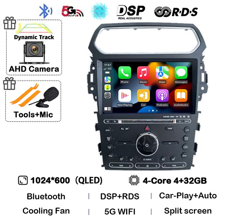 

Android 14 Carplay автомобильное радио для Ford Explorer Smart 2011 2012 2013 2014 2015 2016 2017 2018 2019 мультимедийный проигрыватель GPS стерео
