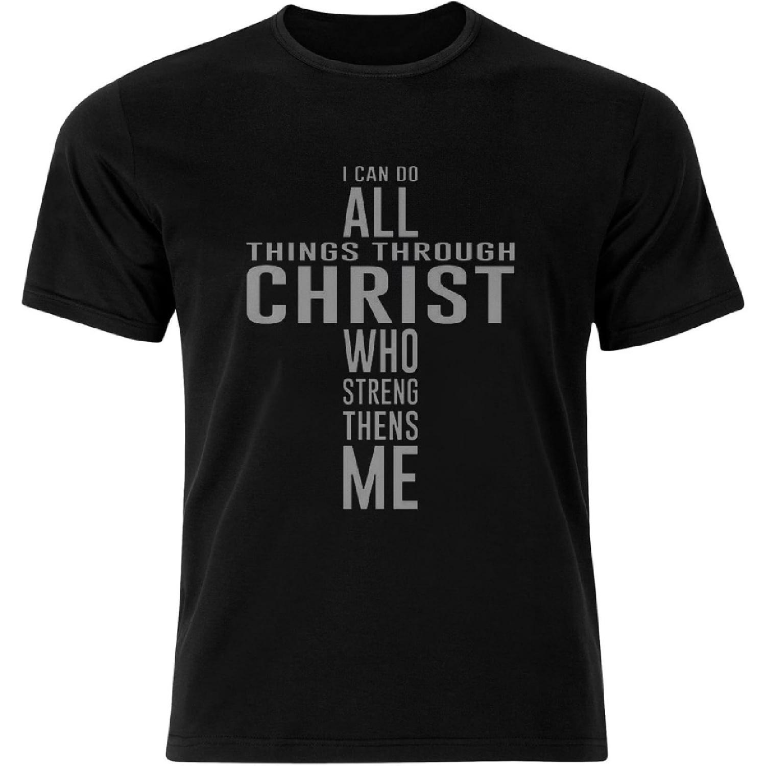 cobaba Christian Jesus Graphic Tees T Shirts for Men I Can Do S