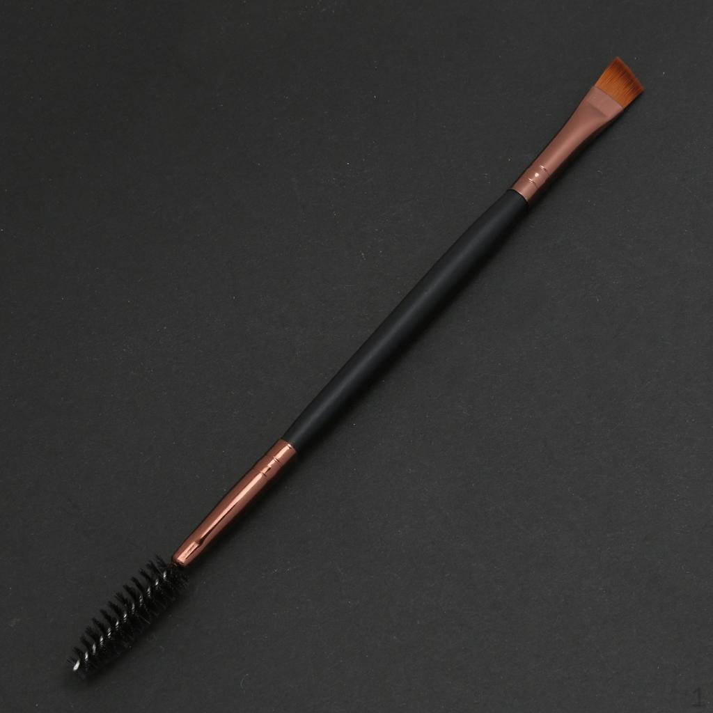 

Wood Handle Eyebrow Double Ended Flat Angled Eye Shadow Brow Brush