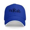 Casquette de baseball noire avec logo Rab brodé Coupe classique Chapeau réglable Design style Aventure en plein air pour hommes et femmes