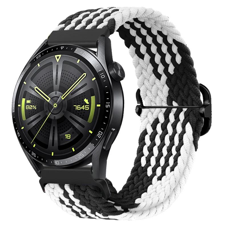20mm Braided Solo Loop Strap for Samsung Galaxy Watch 6/5/4 44mm 40mm/Classic 47mm 43mm 46mm42mm Nylon Bracelet Watch 5 Pro 45mm