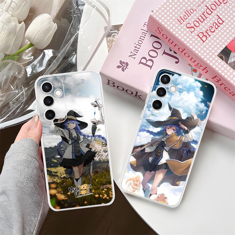 Mushoku Tensei Roxy Mobile Phone Case for Samsung Galaxy S25 S24 S23 S22 S21Plus FE Ultra Clear Colorful Cover Pretty Luxury