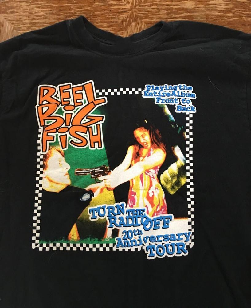 Винтажная Черная Хлопковая Футболка Для Мужчин С Логотипом Группы Reel Big Fish Музыкальный Тур KN081 Унисекс Футболка XXL