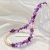 Vind Vintage Naturlig Högkvalitativ Sötvattenspärla Ametist Design Nyckelbenskedja Halsband Trohet
