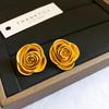 Elegant Vintage French Butterfly Flower Stud Earrings - High-End Fashion Accessories for Women