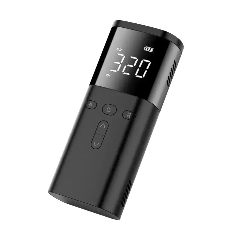 Mini Car Air Compressor - Wireless Portable Tire Inflator with LED Lamp Power Bank Function