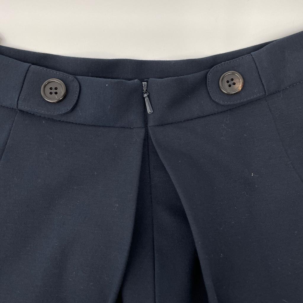 FOXEY NEW YORK 36609 Navy Cotton Jersey Suiting Pants Culottes/Bottoms Bottoms 38 NavyUsed
