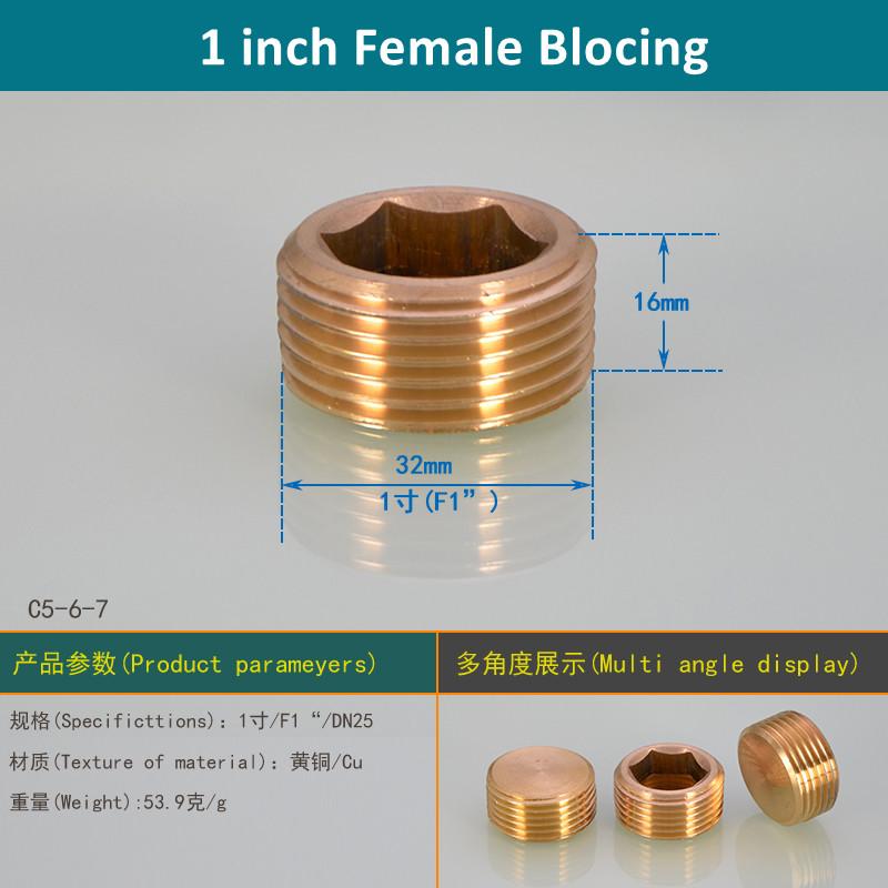 1/8 1/4 3/8 1/2 3/4 Male Female Thread Brass Pipe Hex Head End Cap Plug Fitting Quick Connector Brass Universal Faucet Adapter