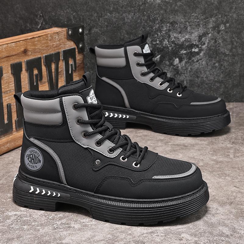 

Ботинки Мартина мужские весенне-осенние высокие на платформе, локомотивные, рабочие, кожаные, для активного отдыха, альпинизма, универсальные, боевые, пустынные, цвета ревеня 44