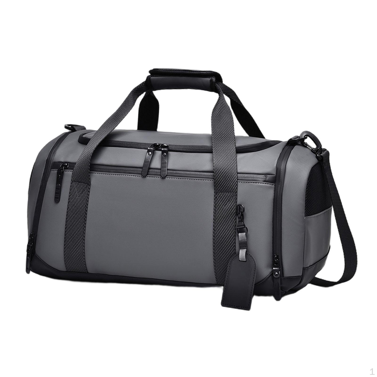 Сумка-баул для одежды Дорожная Наплечный Регулируемый Ремень серый