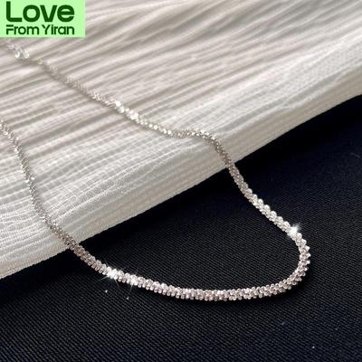 S925 Sterling Silver Necklace Sparkling Clavicle Chain Choker For Women Wedding Party Fine Jewelry Accessories