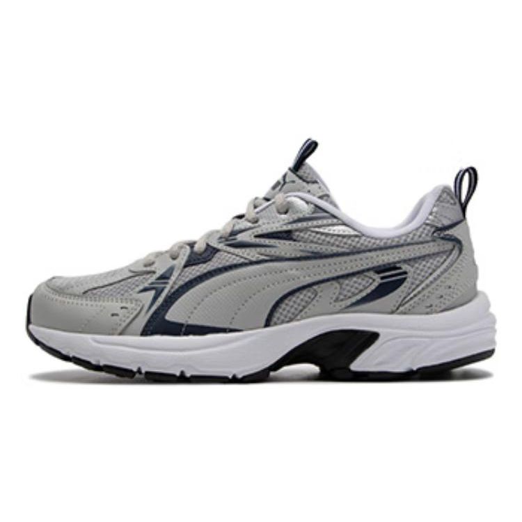 Puma Milenio Tech Unisex Ash Gray Navy Silver 392322-03 EU 35.5