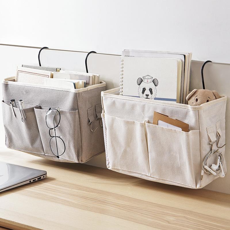1pc Dormitory Bedside Hanging Organizer, Multi-Pocket Storage Bag for College, Saves Space In Small Room, Dorm Essential