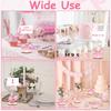 8 Pcs Pink Bow Place Cards Coquette Bow Reserved Seating Signs Table Number Holders Metal Wire Memo Clips Stands Bow Party Decor